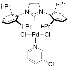 1,3-Bis(2,6-diisopropylphenyl)imidazol-2-ylidene](3-chloropyridyl)palladium(II) dichloride